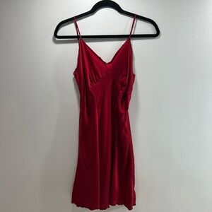 Victoria’s secret 100% silk Red Slip Dress